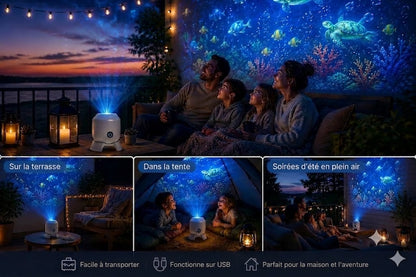 Projecteur d'océan OceanDream avec éclairage LED rotatif – Créez une nuit de rêve