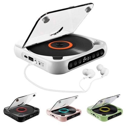 Lecteur CD Portable avec Bluetooth – Discman Rechargeable pour Voiture et Voyages (Anti-Choc)