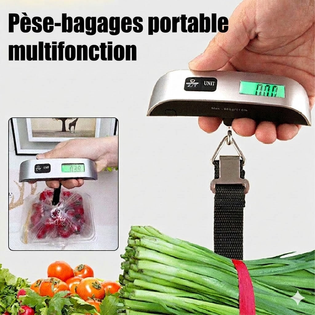 Pèse-bagage portable avec écran LCD