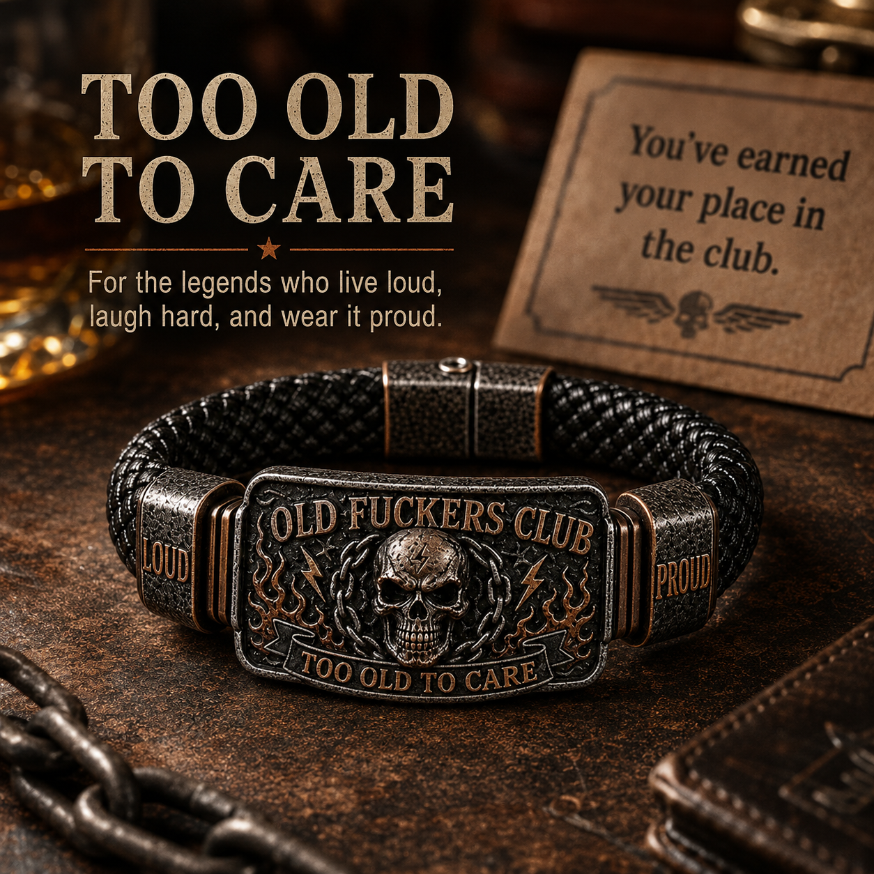 ☠️ Old Guys Club & Wild & Free 🪓 | Bracelet vintage édition limitée 2026