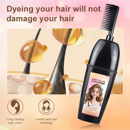 Teinture capillaire végétale avec peigne intégré