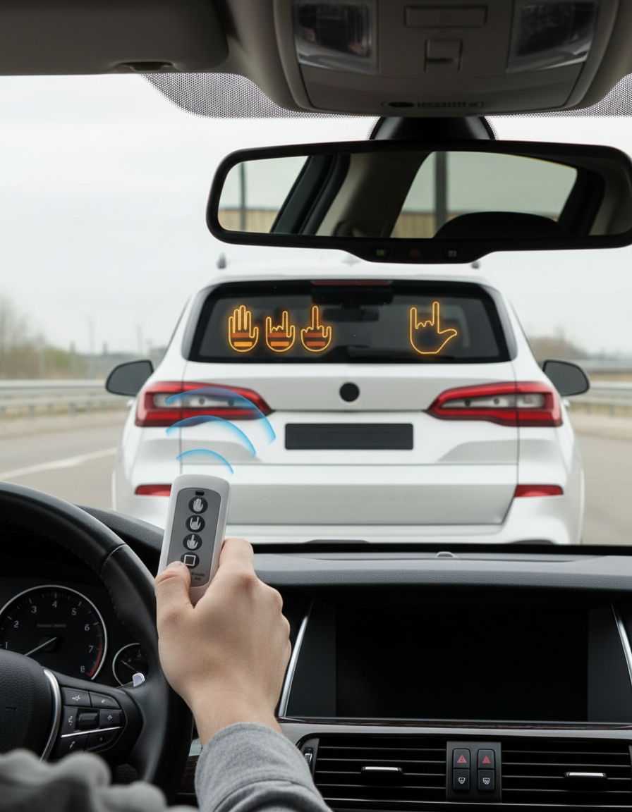 Feux de voiture LED en forme de main
