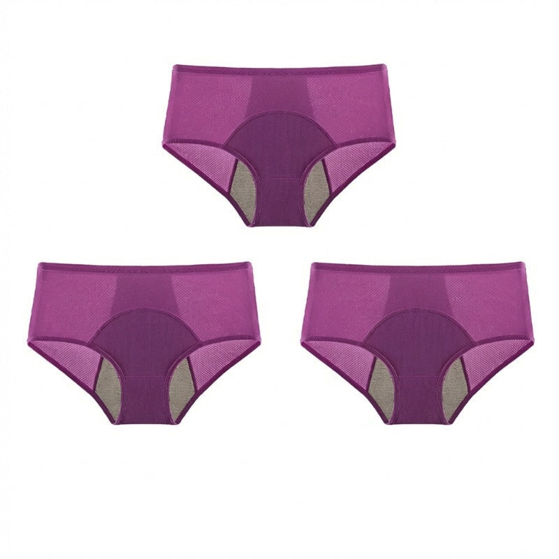 Culotte de règles étanche à taille haute avec protection avant et arrière – Protection efficace contre les fuites latérales