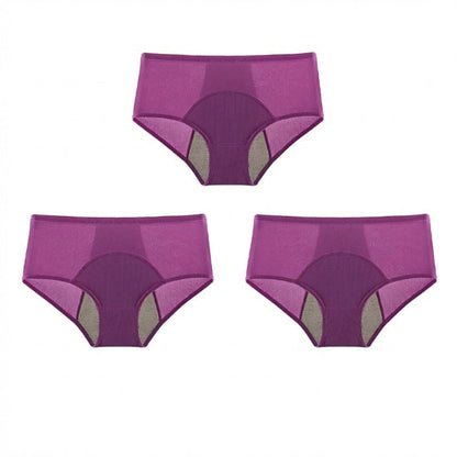 Culotte de règles étanche à taille haute avec protection avant et arrière – Protection efficace contre les fuites latérales