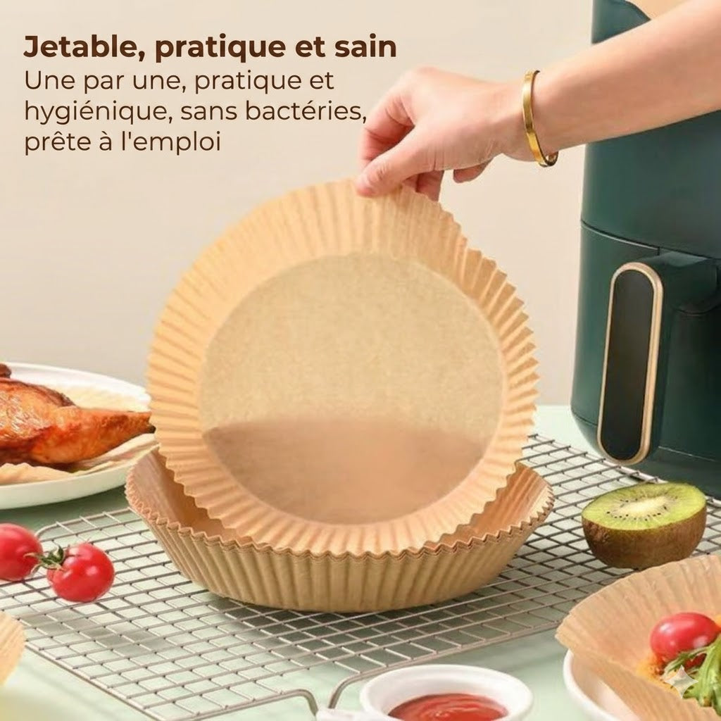 Paniers en papier cuisson pour Airfryer - [100 pièces]