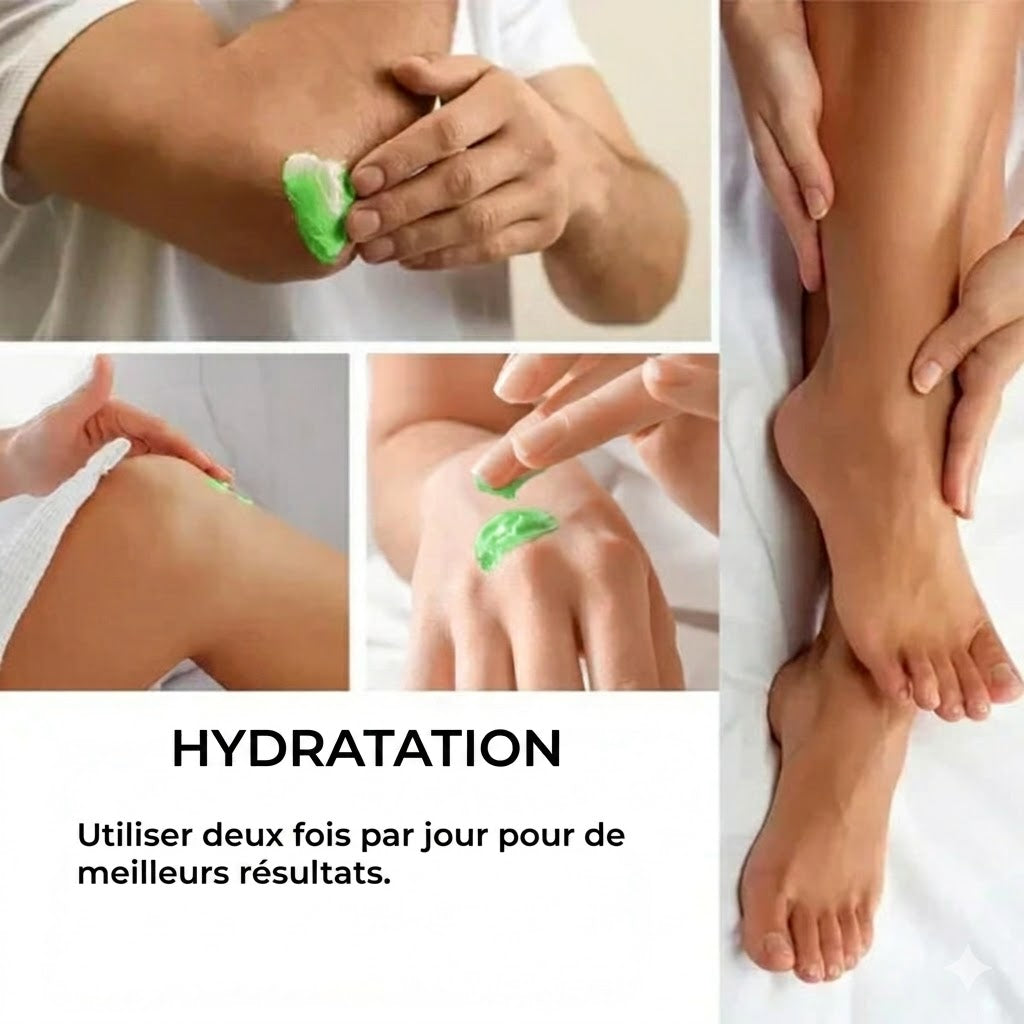 Crème hydratante pour les pieds à l'huile d'arbre à thé et à l'aloe vera - Pour pieds secs