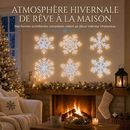 Stickers muraux flocons de neige phosphorescents