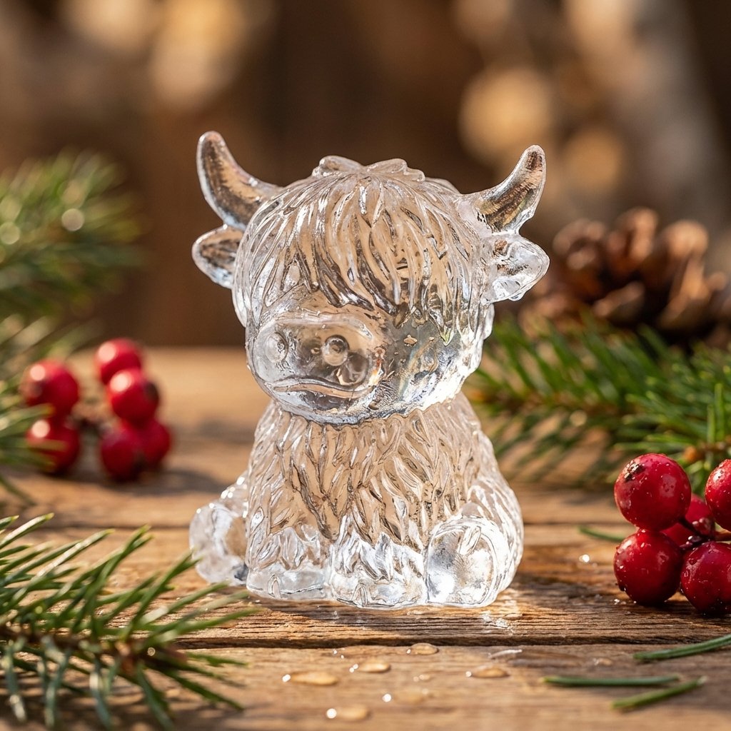 🐮 Moule à glaçons Mini Vache Highland – En silicone 3D pour glaçons