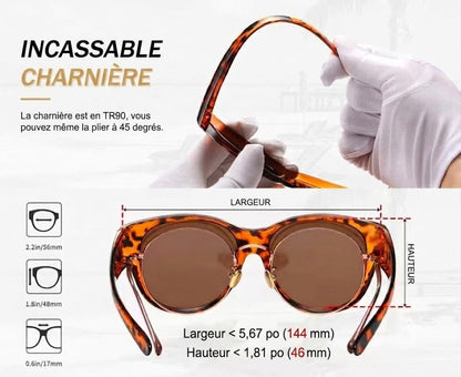 🕶 Nouvelles lunettes de soleil œil de chat oversize – Verres polarisés & Protection UV400