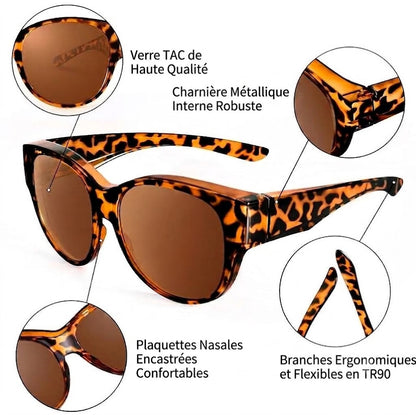 🕶 Nouvelles lunettes de soleil œil de chat oversize – Verres polarisés & Protection UV400