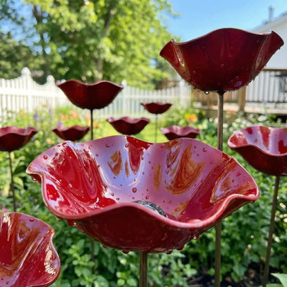 Bain d'oiseaux fait main en forme de graine de fleur – Décoration de jardin unique et abreuvoir pour oiseaux