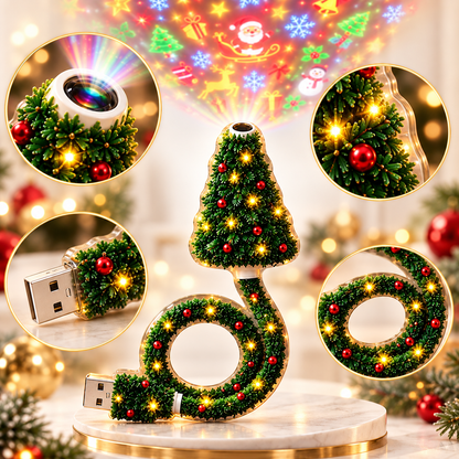 Projecteur de Noël HD USB – Créez une ambiance féerique de Noël en un clin d'œil