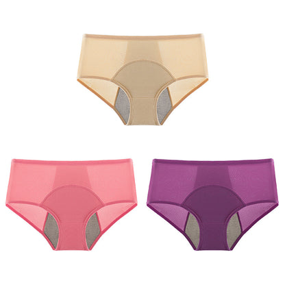 Culotte de règles étanche à taille haute avec protection avant et arrière – Protection efficace contre les fuites latérales