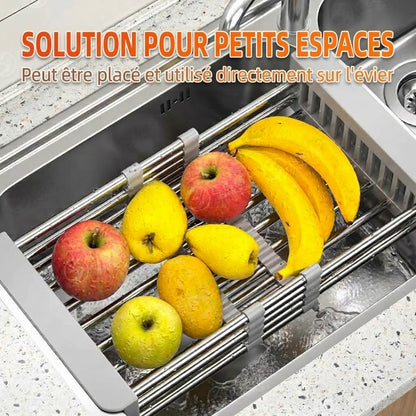 Égouttoir à vaisselle ajustable pour évier