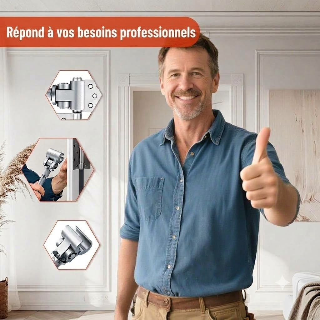 Clé universelle réglable pour charnières