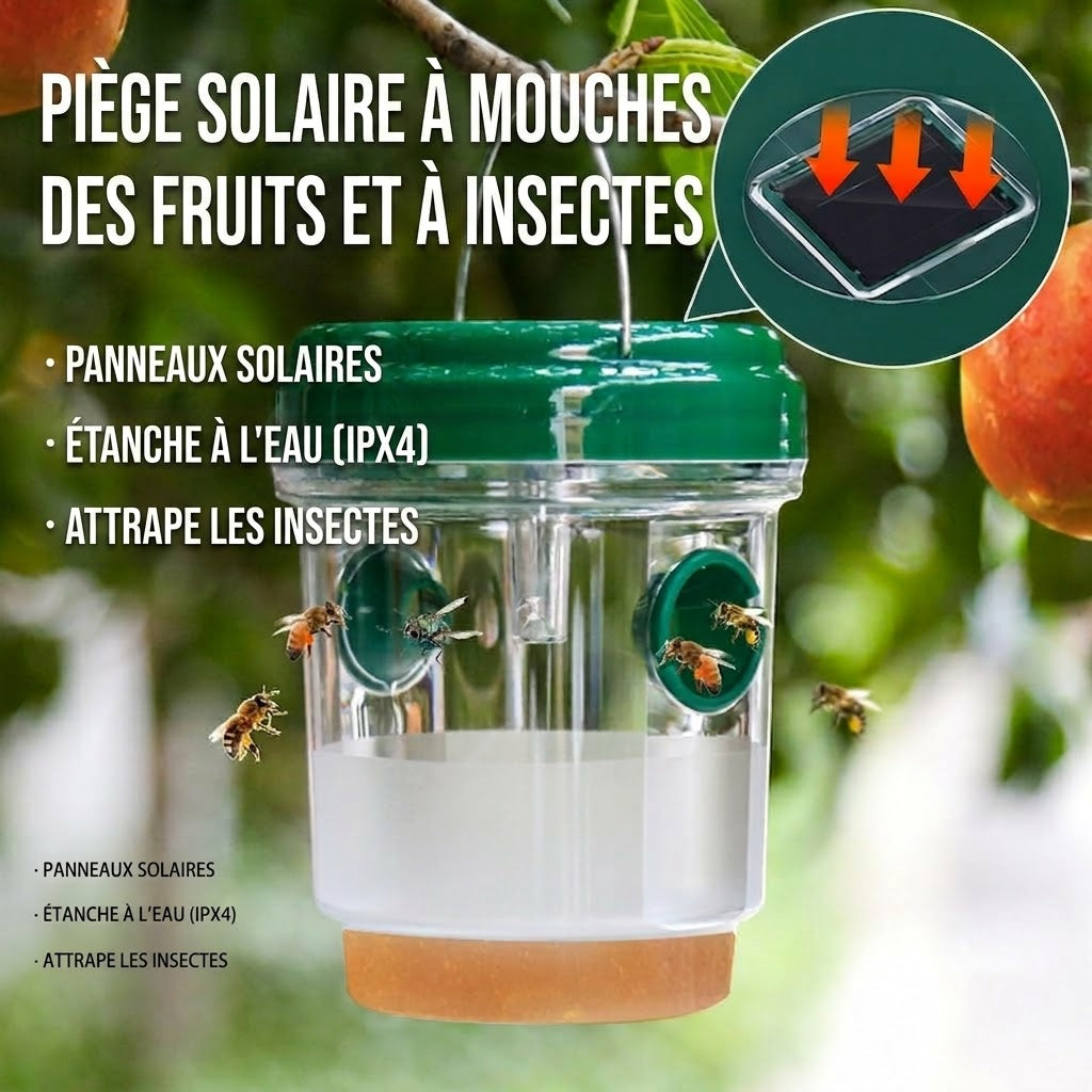Piège à guêpes et mouches solaire suspendu