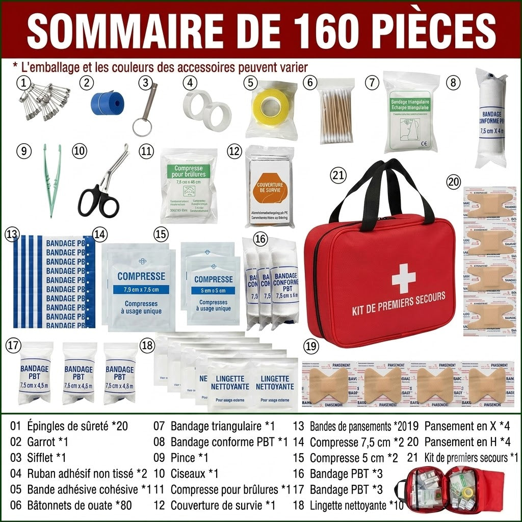 Trousse de premiers secours pour toute la famille