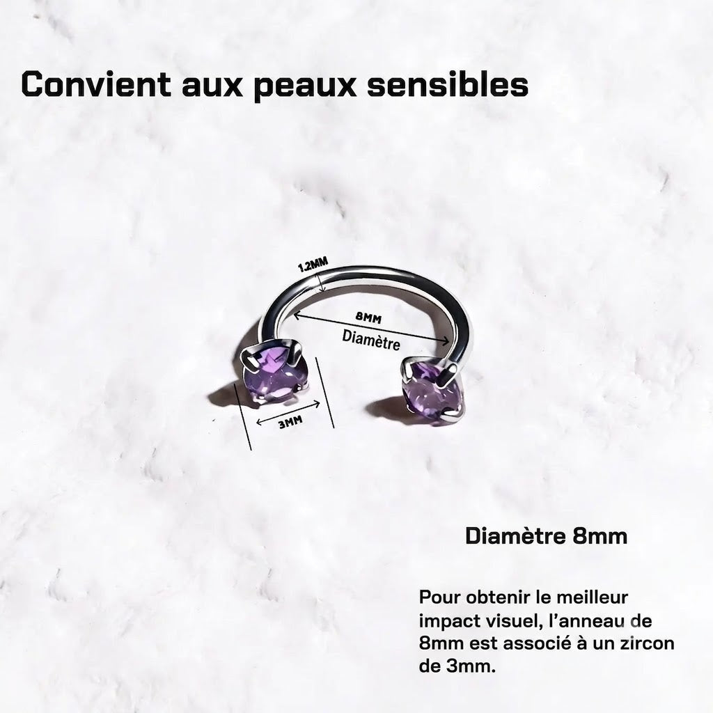 Piercing de nez fer à cheval – Pas de vis interne, Confortable à porter