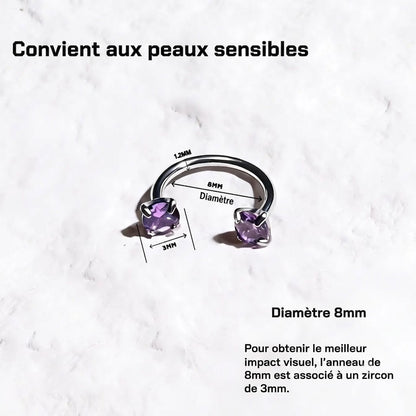 Piercing de nez fer à cheval – Pas de vis interne, Confortable à porter