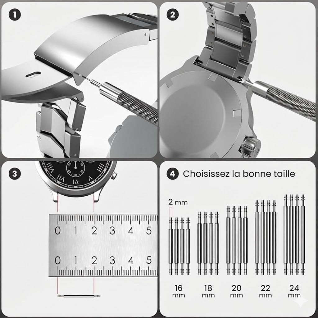 Kit de réparation de montres professionnel