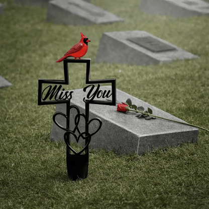 🐦💖 Plaque commémorative en métal pour cimetière ✝️
