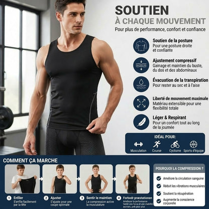 🔥 Temps limité : 50% DE RÉDUCTION❗️❗️ Débardeur de compression / Gilet sculptant pour homme – Parfait pour l'entraînement et le fitness