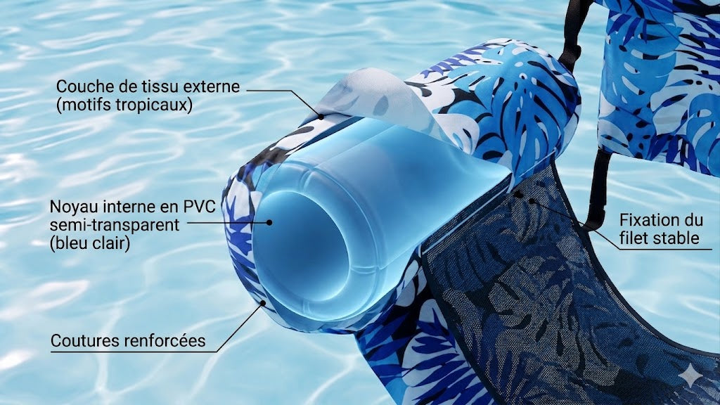 Chaise de piscine gonflable