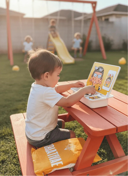 Puzzle magnétique en bois : créer des formes et des motifs