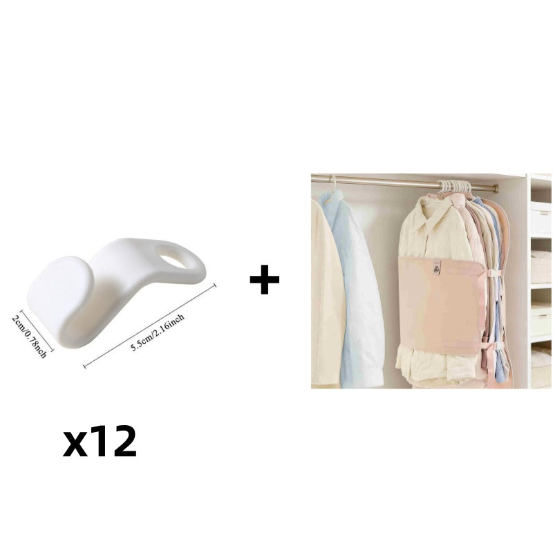 Crochets gain de place pour cintres (Lot de 12 pièces)