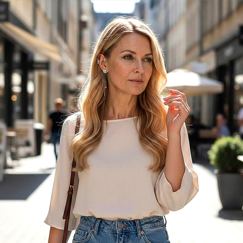 Boucles d'oreilles à clips simples avec papillons, motifs floraux et pompons – Élégantes, confortables et sans perçage