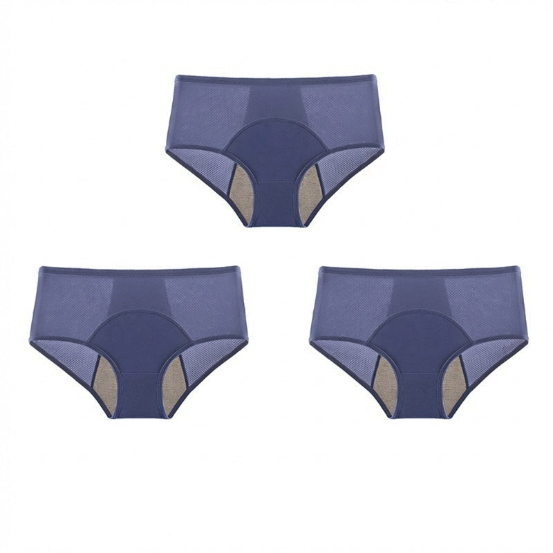 Culotte de règles étanche à taille haute avec protection avant et arrière – Protection efficace contre les fuites latérales