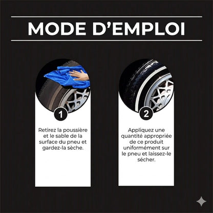 Crème d'entretien pour pneus de voiture