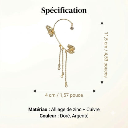 Boucles d'oreilles à clips simples avec papillons, motifs floraux et pompons – Élégantes, confortables et sans perçage