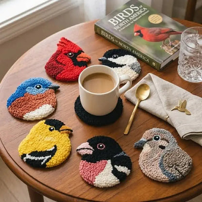 Kit de tricot de sous-verres oiseaux DIY