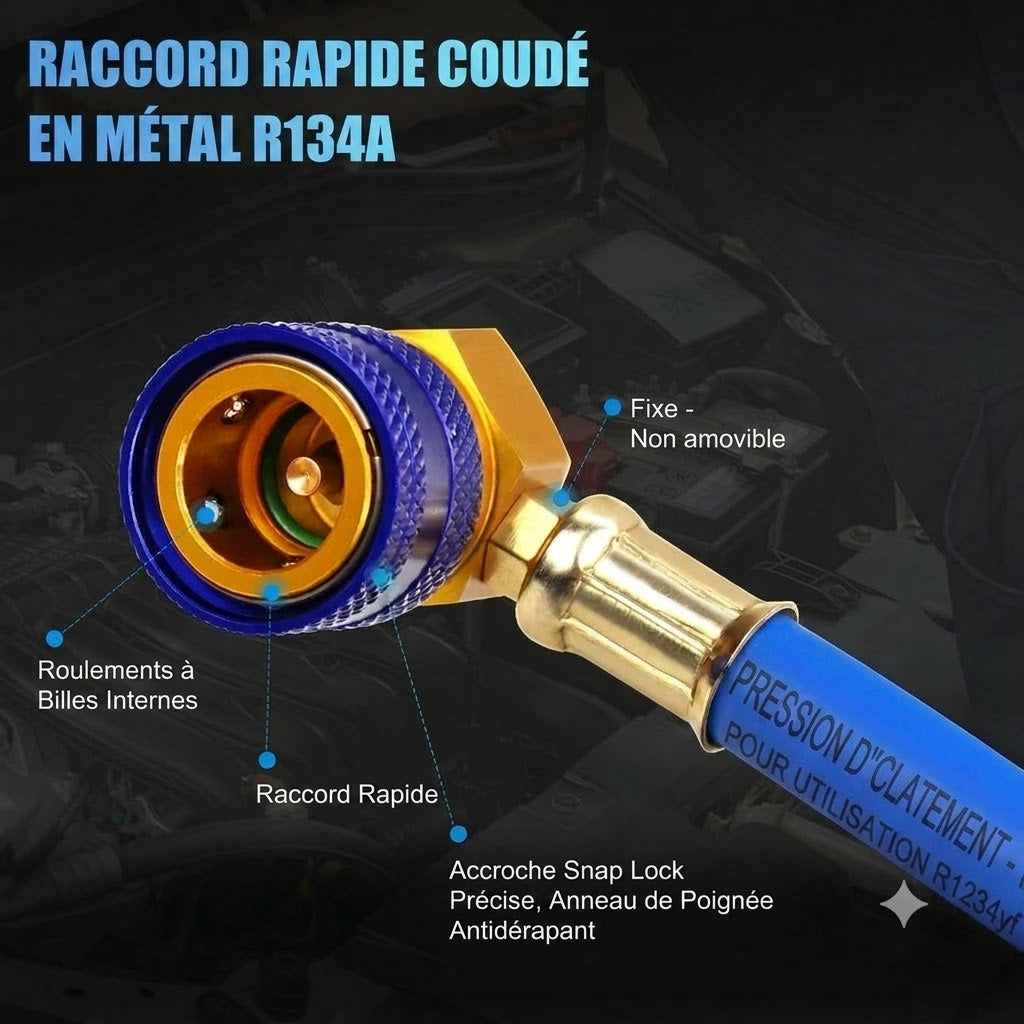 Flexible de remplissage de liquide de refroidissement / Flexible de charge de fluide frigorigène