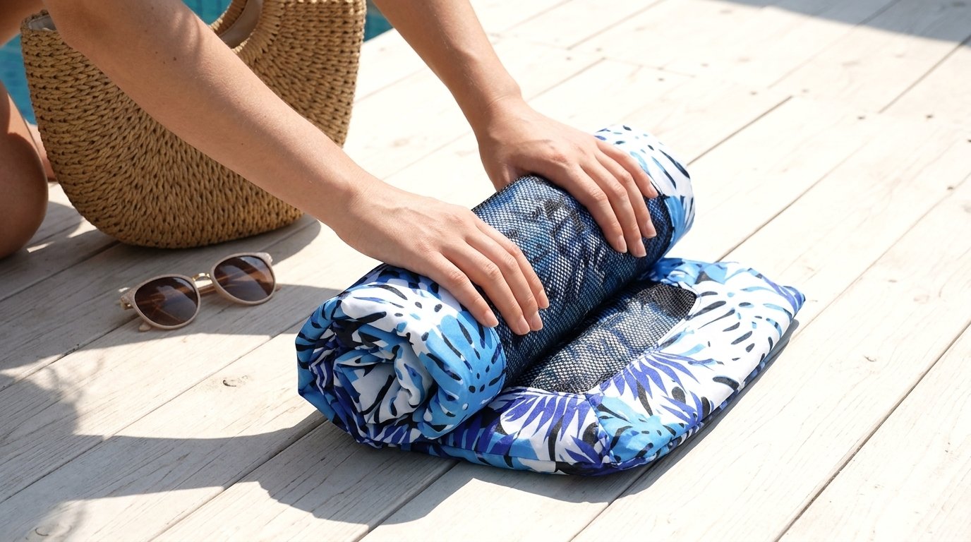 Chaise de piscine gonflable