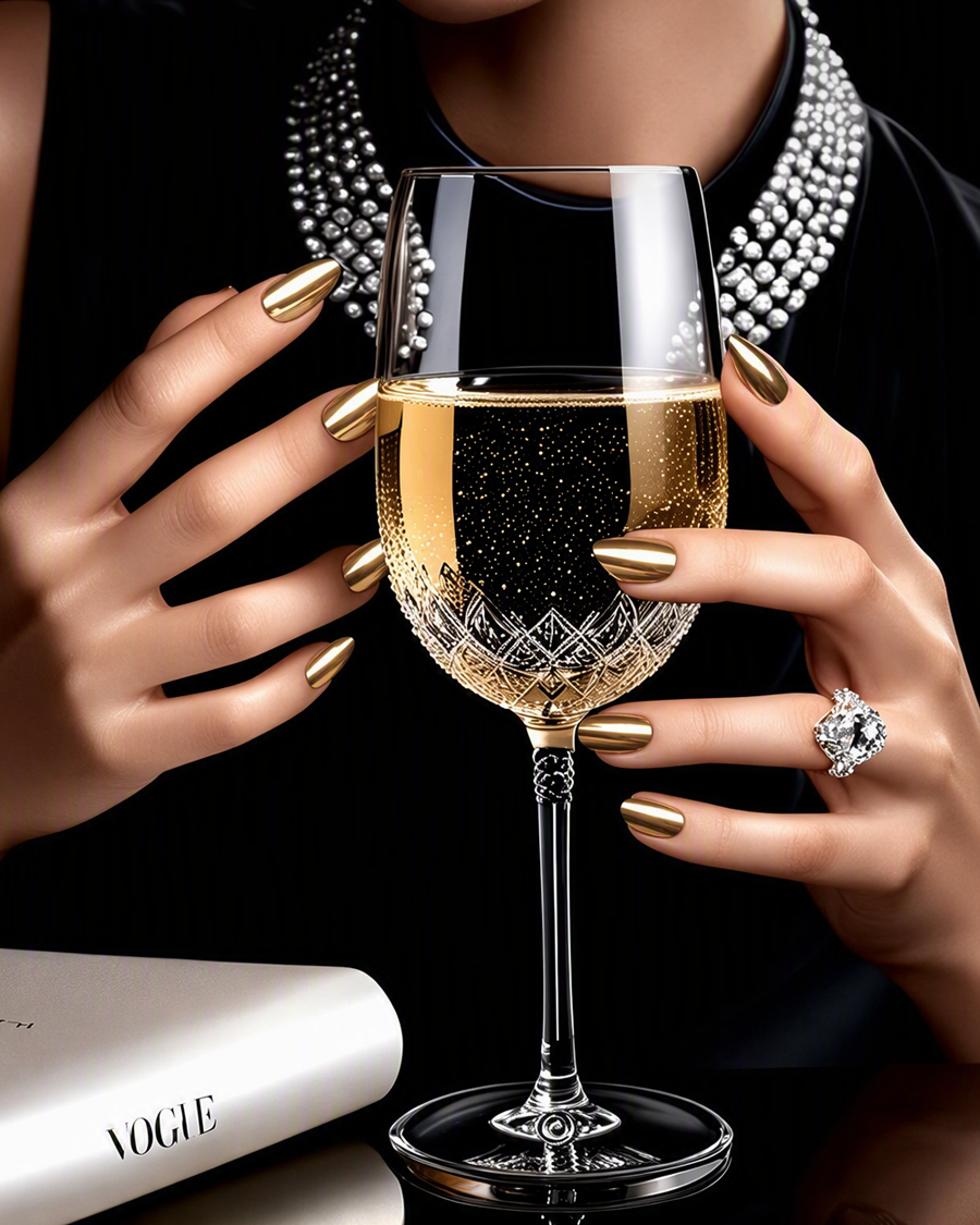 Vernis à ongles métallique brillant effet miroir
