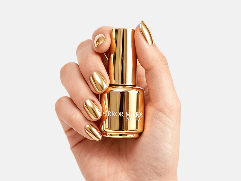 Vernis à ongles métallique brillant effet miroir