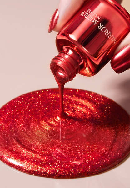Vernis à ongles métallique brillant effet miroir