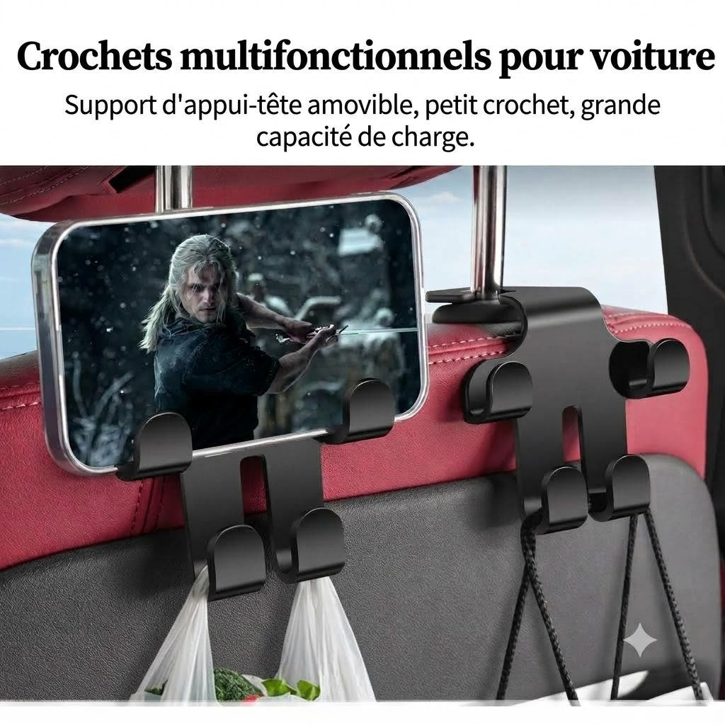 Crochets pour appui-tête de voiture (Lot de 2)