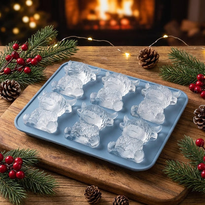 🐮 Moule à glaçons Mini Vache Highland – En silicone 3D pour glaçons