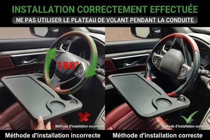 Table de volant double face pour voiture – Plateau pour ordinateur portable