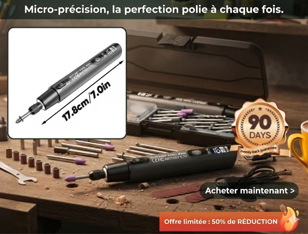 Coffret Outil Multifonction Électrique Professionnel - Affichage Numérique de la Vitesse - Éclairage LED Intégré