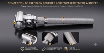 Clé universelle réglable pour charnières