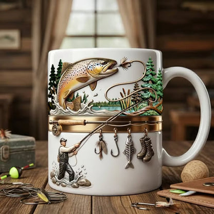 Mug à café « Accro à la pêche »