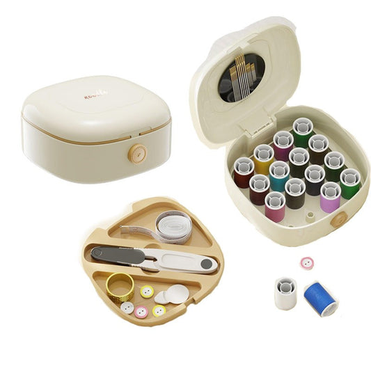 Kit de couture magnétique double couche – Boîte à couture de luxe avec fil et aiguilles