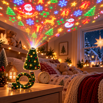 Projecteur de Noël HD USB – Créez une ambiance féerique de Noël en un clin d'œil