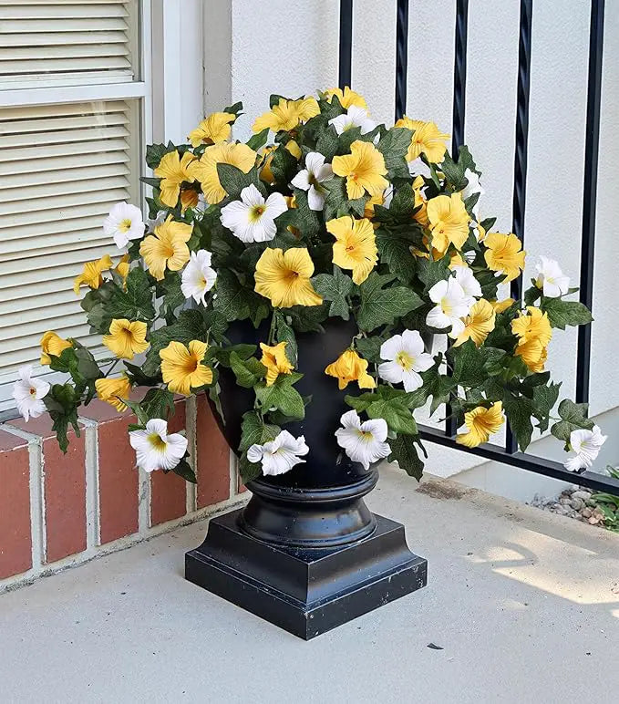 Bouquet de pétunias artificiels réalistes – Pour l'intérieur et l'extérieur