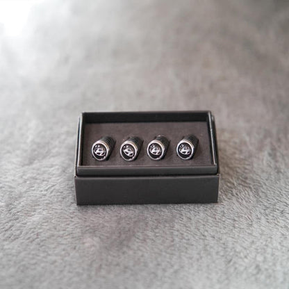 Kit de Bouchons de Valve Carbone de Luxe – Look Fibre de Carbone – Universel pour voiture, moto et vélo – Protection de roue sportive – [Lot de 4]