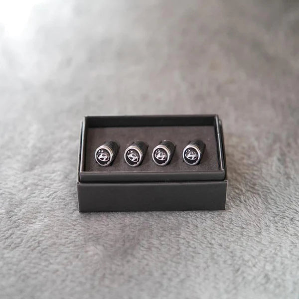 Kit de Bouchons de Valve Carbone de Luxe – Look Fibre de Carbone – Universel pour voiture, moto et vélo – Protection de roue sportive – [Lot de 4]